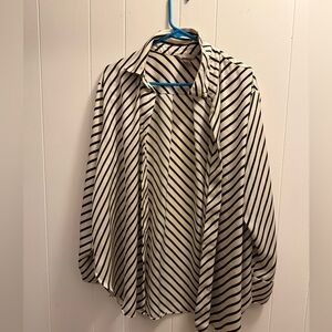 H&M black n white stripes L